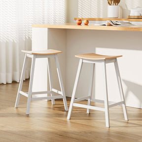 Artiss 2x Bar Stools Wooden Chairs Oak - SportZone.co.nz