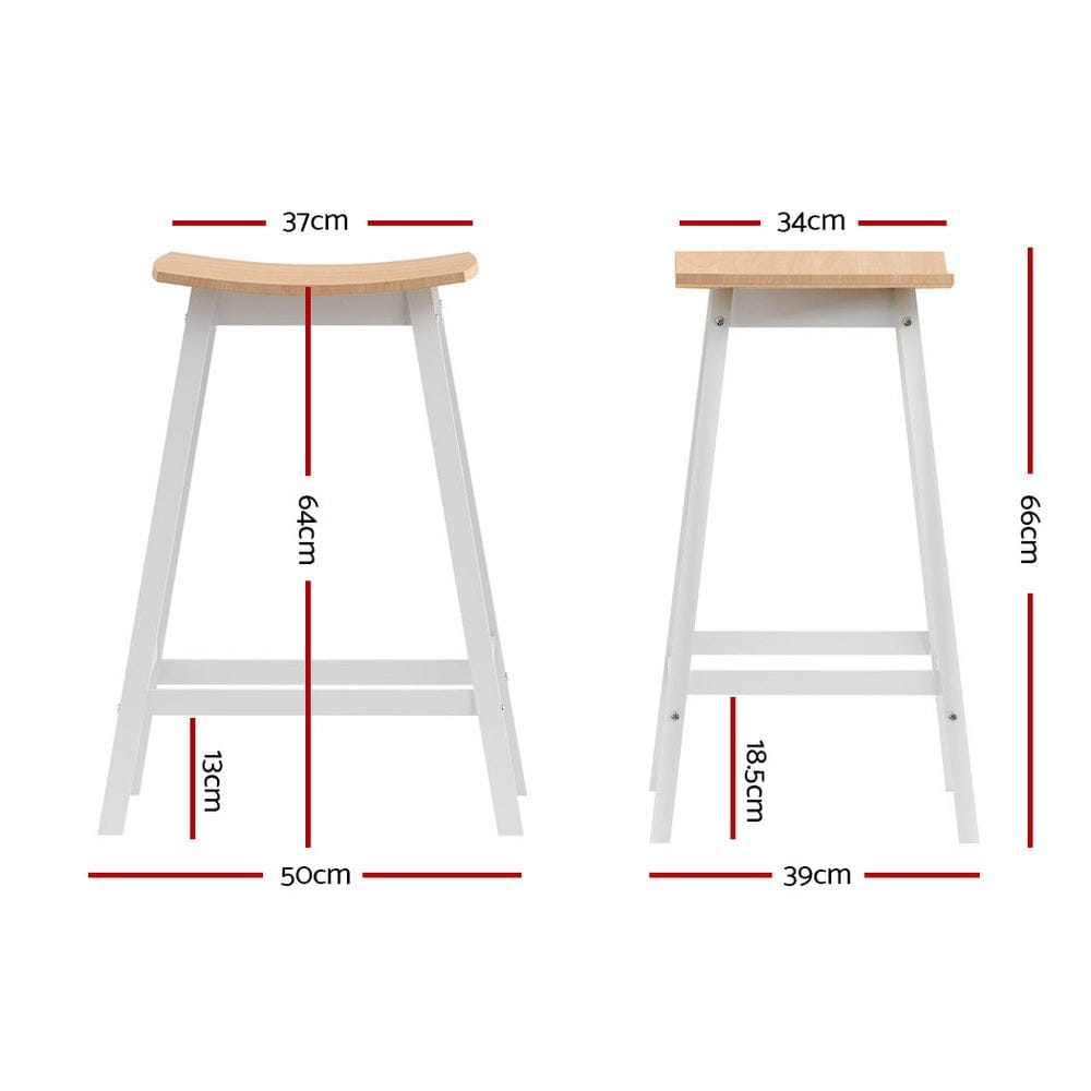 Artiss 2x Bar Stools Wooden Chairs Oak - SportZone.co.nz