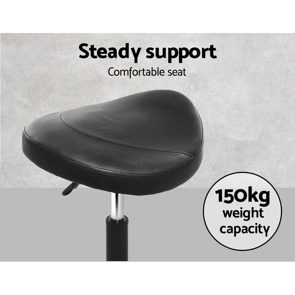 Artiss 2x Salon Stool Saddle Swivel Chair - SportZone.co.nz