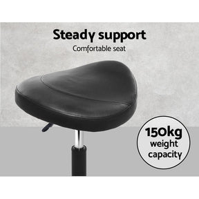 Artiss 2x Salon Stool Saddle Swivel Chair - SportZone.co.nz