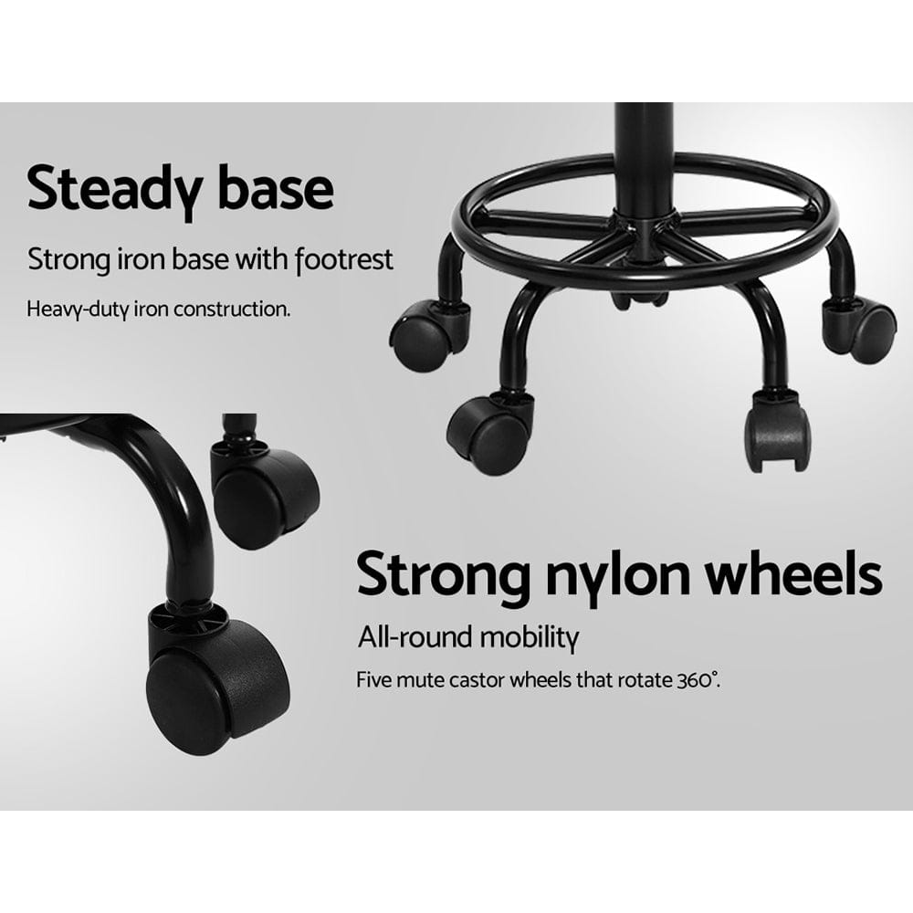 Artiss 2x Salon Stool Saddle Swivel Chair - SportZone.co.nz