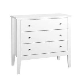 Artiss 3 Chest of Drawers - BRITTANY White - SportZone.co.nz