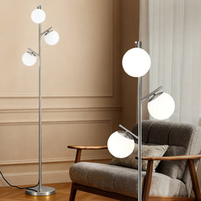 Artiss 3 - Light Floor Lamp – 165cm Standing Lamp Glass Shades - SportZone.co.nz