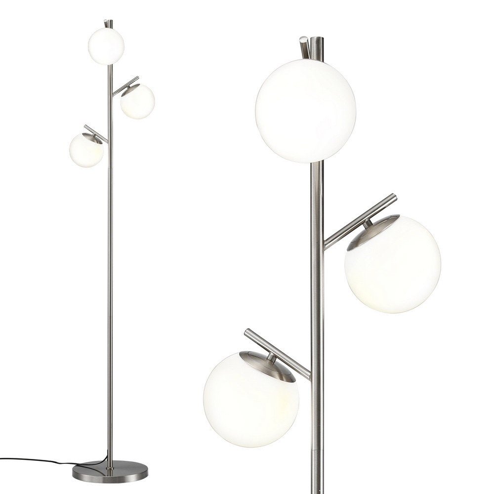 Artiss 3 - Light Floor Lamp – 165cm Standing Lamp Glass Shades - SportZone.co.nz