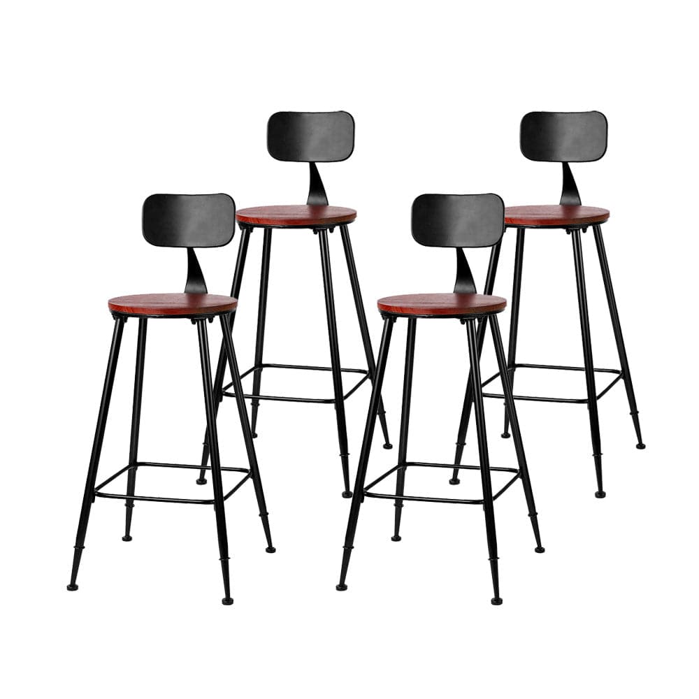 Artiss 4x Bar Stools Vintage Metal Chairs - SportZone.co.nz
