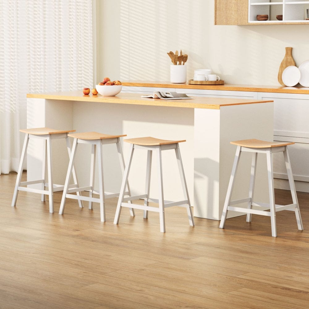 Artiss 4x Bar Stools Wooden Chairs Oak - SportZone.co.nz
