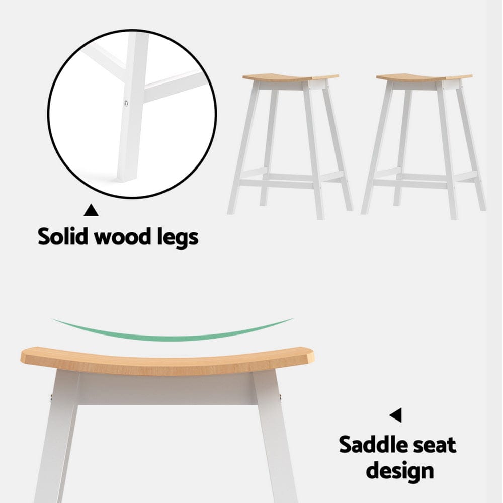Artiss 4x Bar Stools Wooden Chairs Oak - SportZone.co.nz