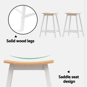 Artiss 4x Bar Stools Wooden Chairs Oak - SportZone.co.nz