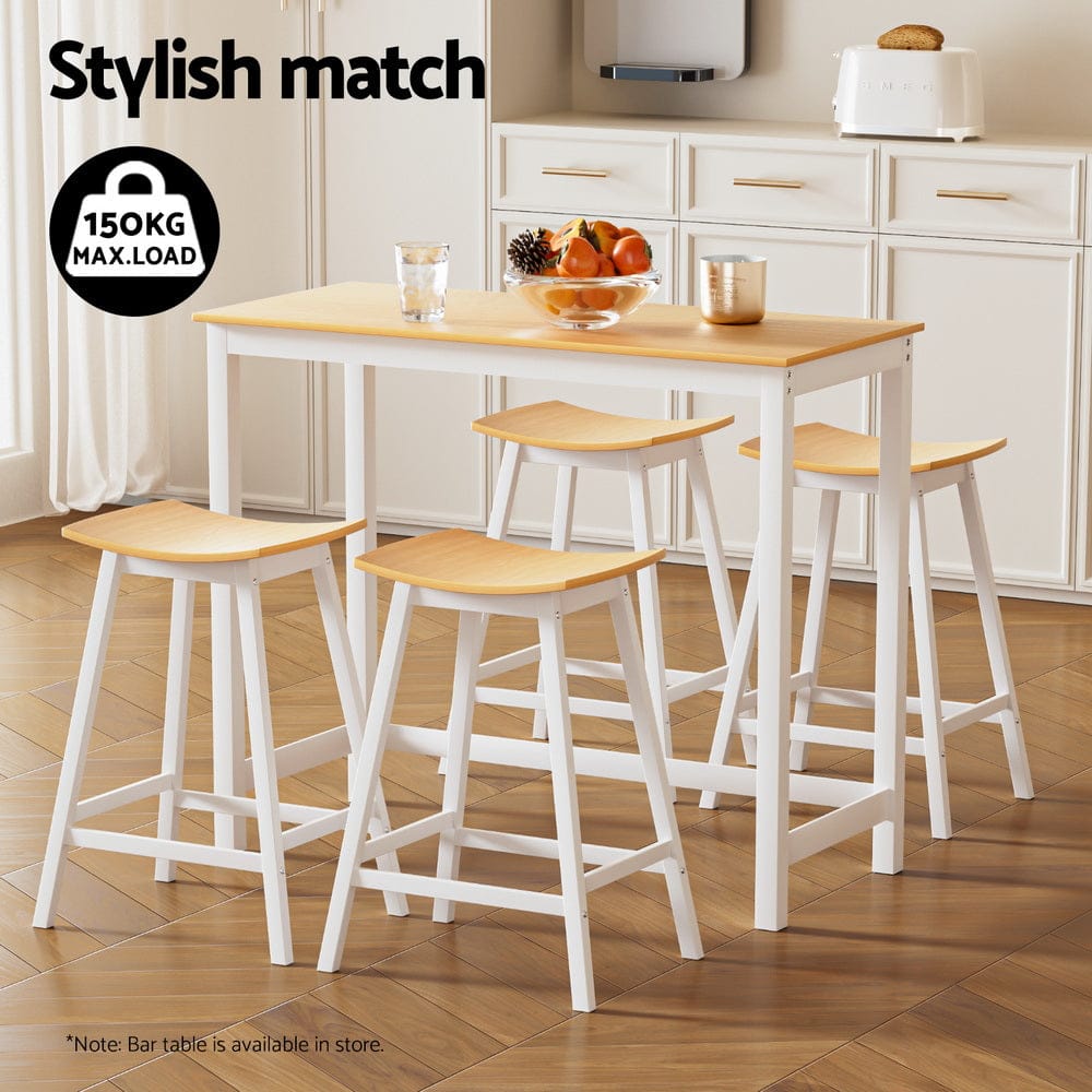 Artiss 4x Bar Stools Wooden Chairs Oak - SportZone.co.nz