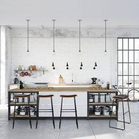 Artiss Bar Stools Kitchen Counter Stools Metal Chairs x2 - SportZone.co.nz
