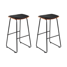 Artiss Bar Stools Kitchen Counter Stools Metal Chairs x2 - SportZone.co.nz