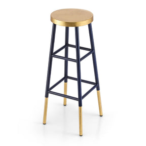 Artiss Bar Stools Metal Gold Navy - SportZone.co.nz