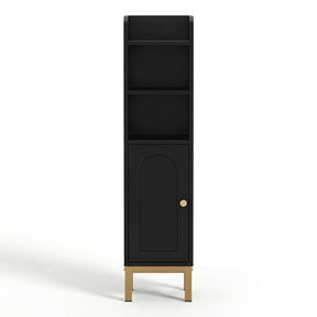 Artiss Bathroom Storage Cabinet Floor Organizer Toilet Corner Adjustable Black - SportZone.co.nz