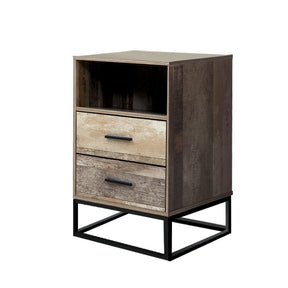 Artiss Bedside Table 2 Drawers with Shelf - BADAN - SportZone.co.nz