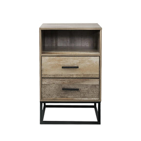 Artiss Bedside Table 2 Drawers with Shelf - BADAN - SportZone.co.nz