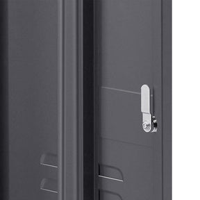 Artiss Bedside Table Metal Cabinet - Black - SportZone.co.nz