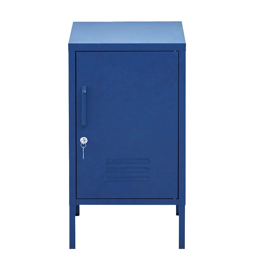 Artiss Bedside Table Metal Cabinet - Blue - SportZone.co.nz