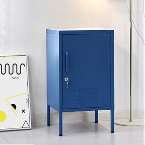 Artiss Bedside Table Metal Cabinet - Blue - SportZone.co.nz