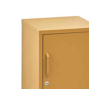 Artiss Bedside Table Metal Cabinet - Yellow - SportZone.co.nz