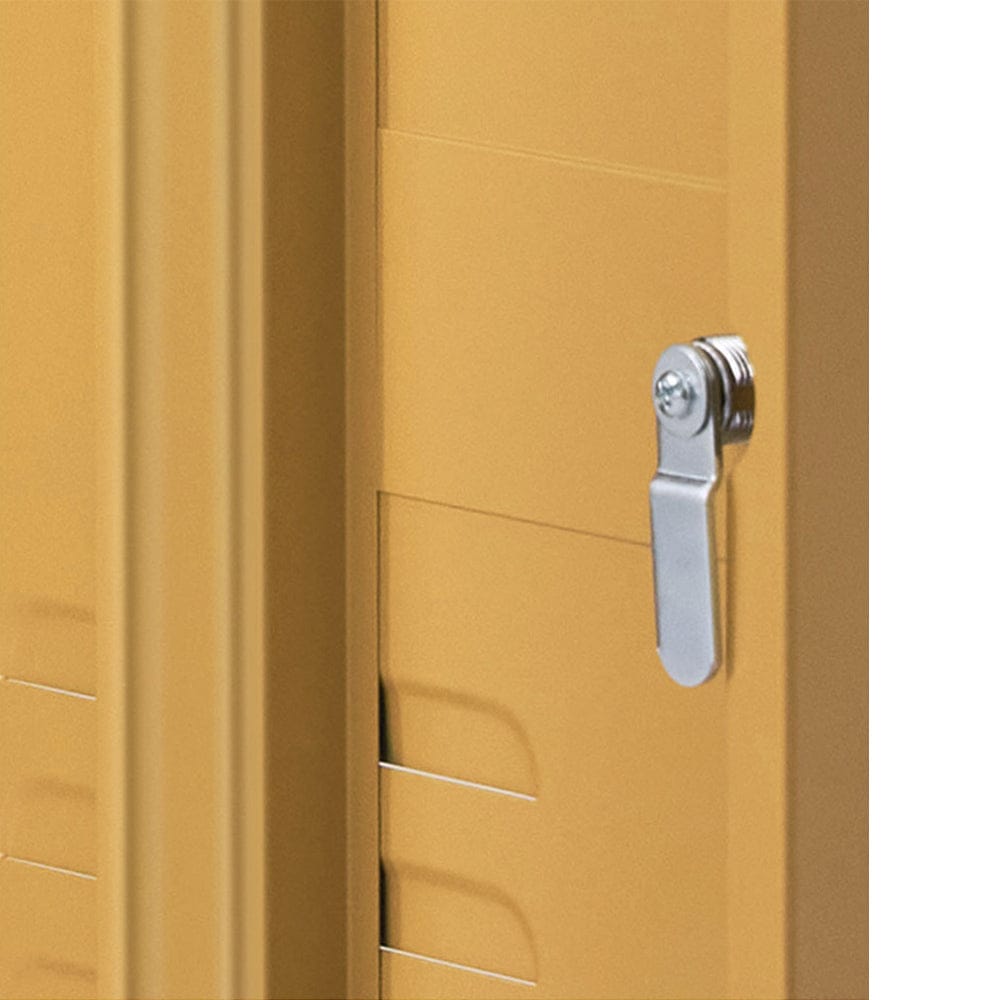 Artiss Bedside Table Metal Cabinet - Yellow - SportZone.co.nz