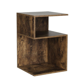 Artiss Bedside Table Shelves Side End Table Storage Nightstand Rust Oak UMENI - SportZone.co.nz