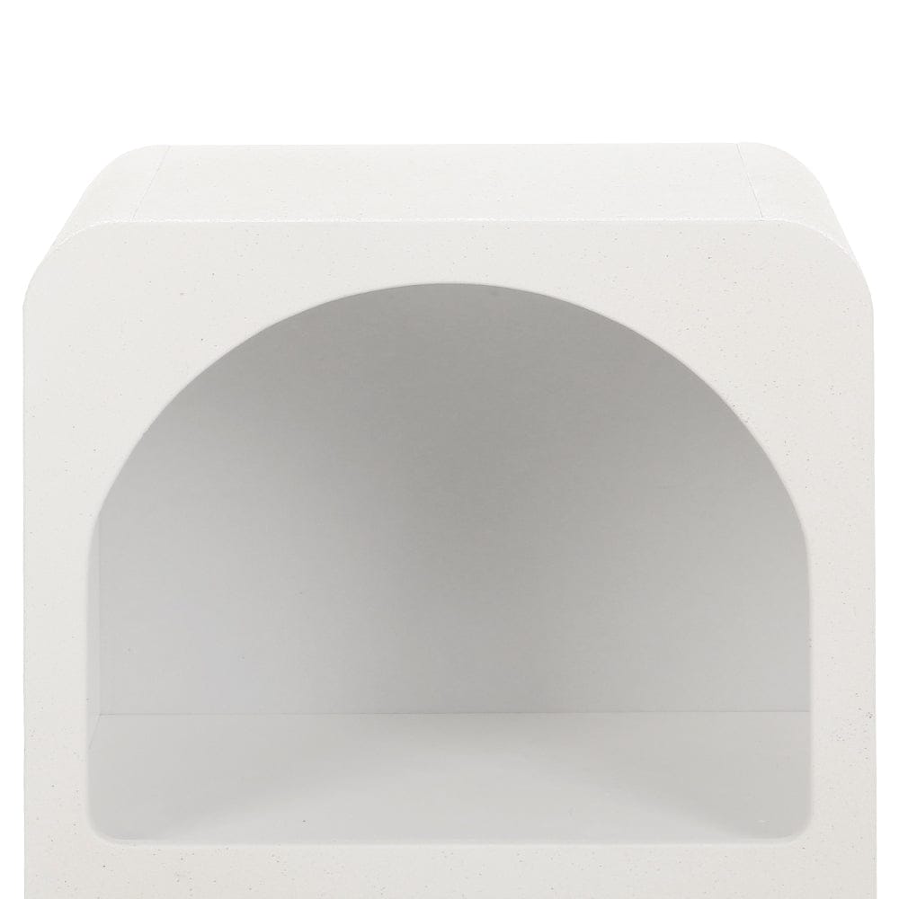 Artiss Bedside Table Shelves Side End Table Storage Nightstand White ARCHED - SportZone.co.nz