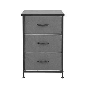 Artiss Chest of 3 Drawers Storage Dresser Tallboy Grey - SportZone.co.nz