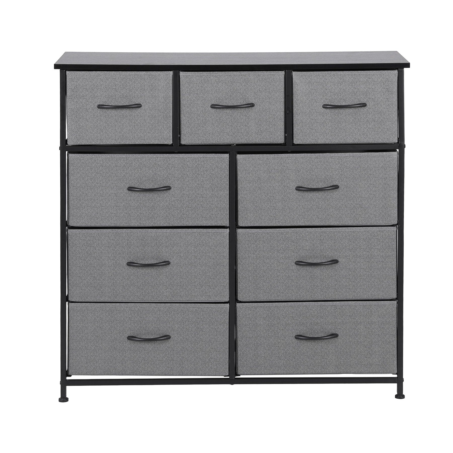 Artiss Chest of 9 Drawers Storage Dresser Tallboy Dark Grey - SportZone.co.nz