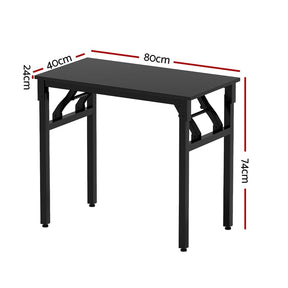 Artiss Computer Desk Foldable Balck 80CM - SportZone.co.nz