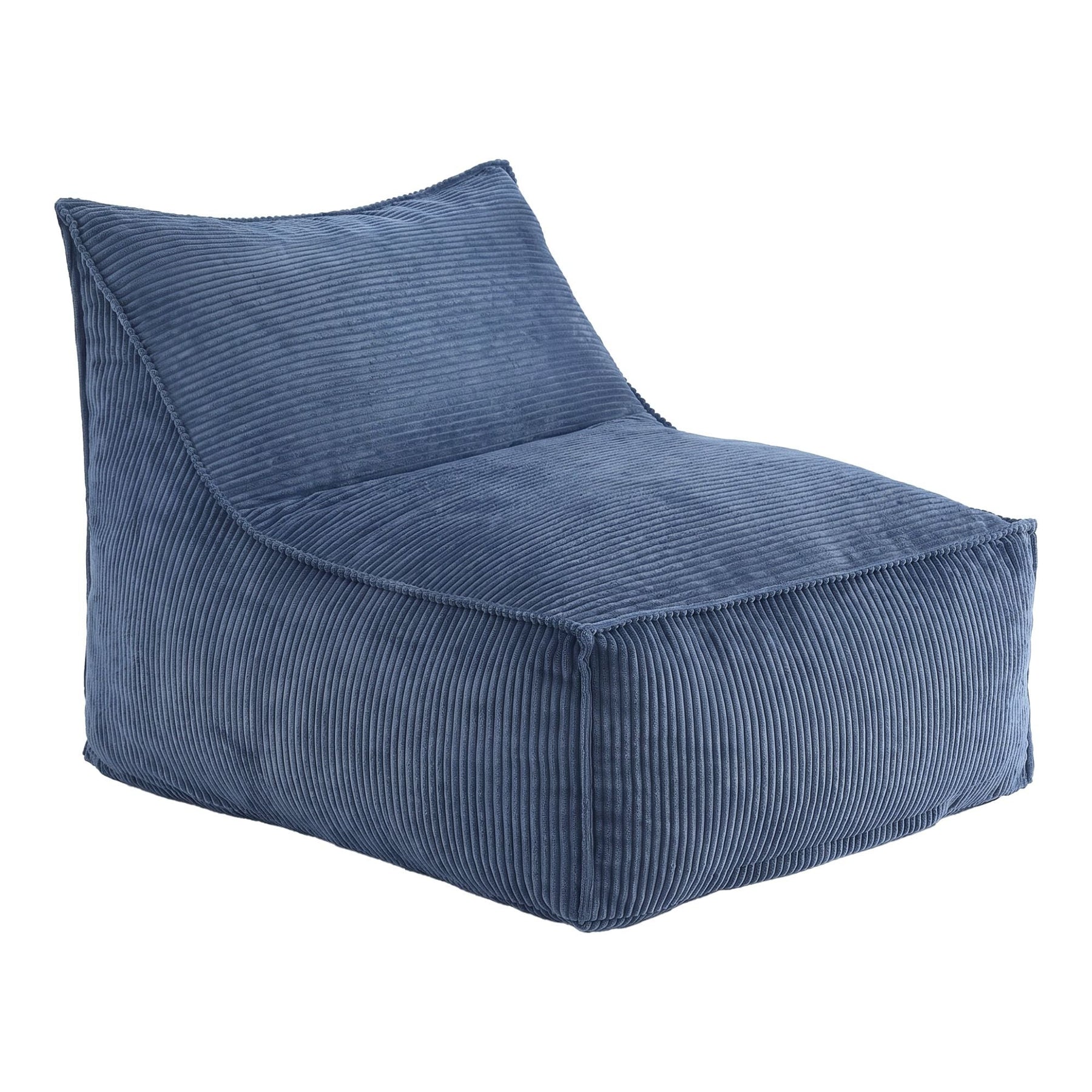 Artiss Corduroy Bean Bag Chair Cover Blue | Soft Washable Lazy Sofa Cover - SportZone.co.nz