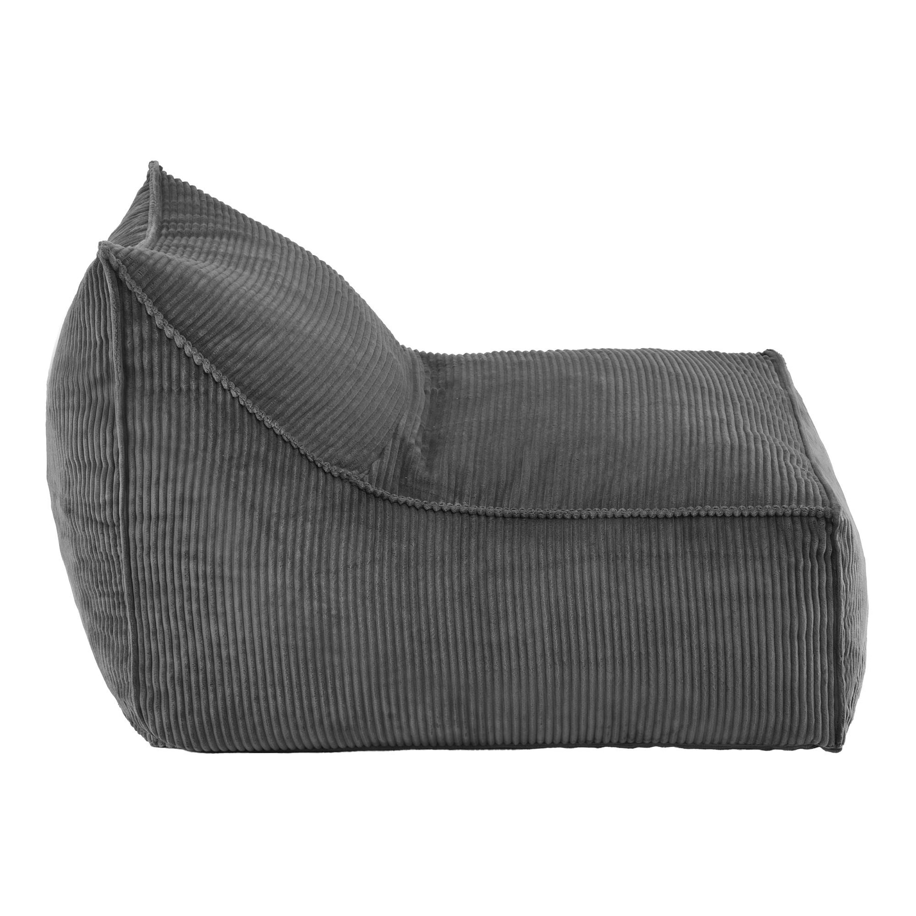 Artiss Corduroy Bean Bag Chair Cover Grey | Soft Washable Lazy Sofa Cover - SportZone.co.nz