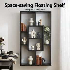Artiss Floating Wall Shelves Bookshelf Black - SportZone.co.nz