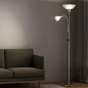 Artiss Floor Lamp Mother and Child Modern Home Living Room Office Reading Silver - SportZone.co.nz