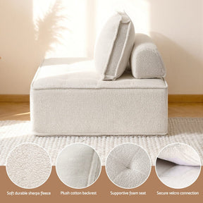 Artiss Floor Sofa Lounge Chair 5 Seater with Pillow - SportZone.co.nz