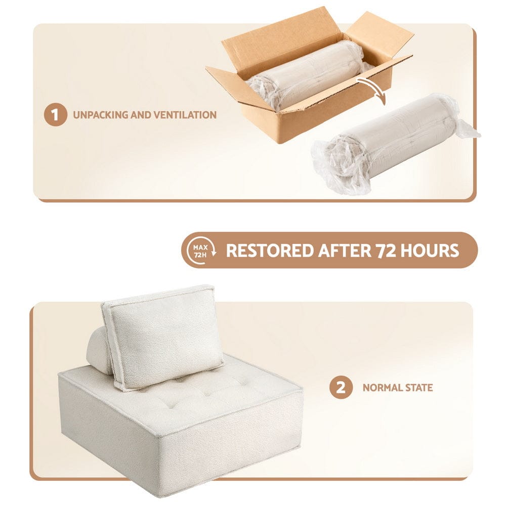 Artiss Floor Sofa Lounge Chair 5 Seater with Pillow - SportZone.co.nz