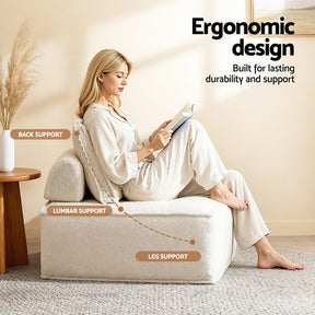 Artiss Floor Sofa Lounge Chair 5 Seater with Pillow - SportZone.co.nz