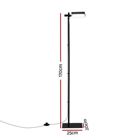 Artiss LED Floor Lamp, Modern Reading Lamp 360～ Rotating Adjustable Light Head,12W Standing Lamp for Living Room, Bedroom Office - SportZone.co.nz