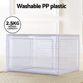 Artiss Shoe Box DIY Set of 6 Stackable Magnetic Door - SportZone.co.nz