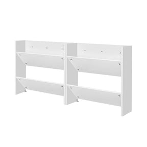 Artiss Shoe Rack 2 - tier 12 Pairs Wall Mounted x2 - White - SportZone.co.nz