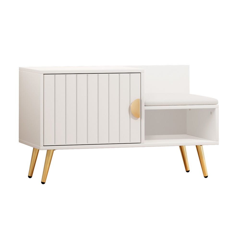 Artiss Shoe Rack Cabinet Bench 6 Pairs White - SportZone.co.nz