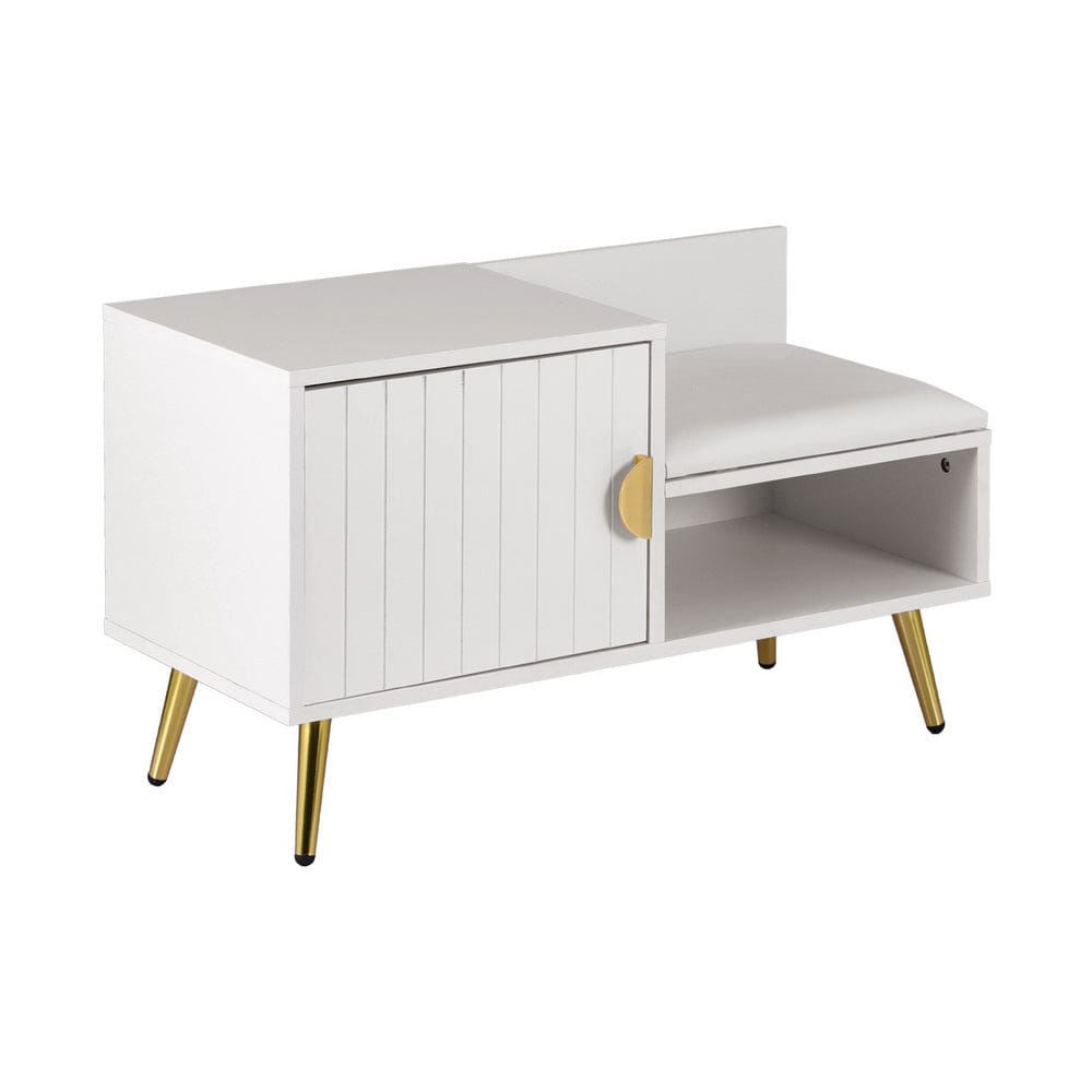 Artiss Shoe Rack Cabinet Bench 6 Pairs White - SportZone.co.nz