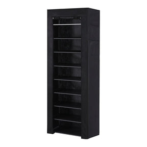 Artiss Shoe Rack Cabinet Removable Cover 10 tier Black - SportZone.co.nz