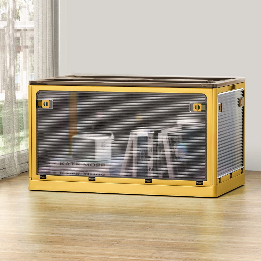 Artiss Storage Box Container Foldable Stackable 5 Sides Open Transparent 115L - SportZone.co.nz