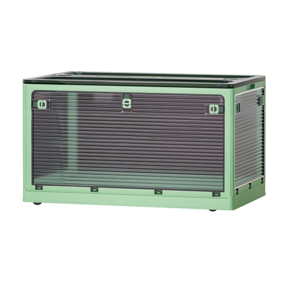 Artiss Storage Box Container Foldable Stackable 5 Sides Open Transparent 140L - SportZone.co.nz
