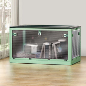 Artiss Storage Box Container Foldable Stackable 5 Sides Open Transparent 140L - SportZone.co.nz