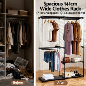 Artiss Wardrobe Clothes Rack Closet 181cm - SportZone.co.nz