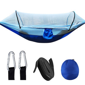 Automatic Quick Opening Mosquito Net Hammock Outdoor Camping Pole Mosquito Net Hammock Anti Roll Nylon Hammock - SportZone.co.nz