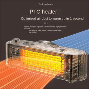 Auxiliary heater, small solar electric heater for home, office or workspace use (White) - SportZone.co.nz
