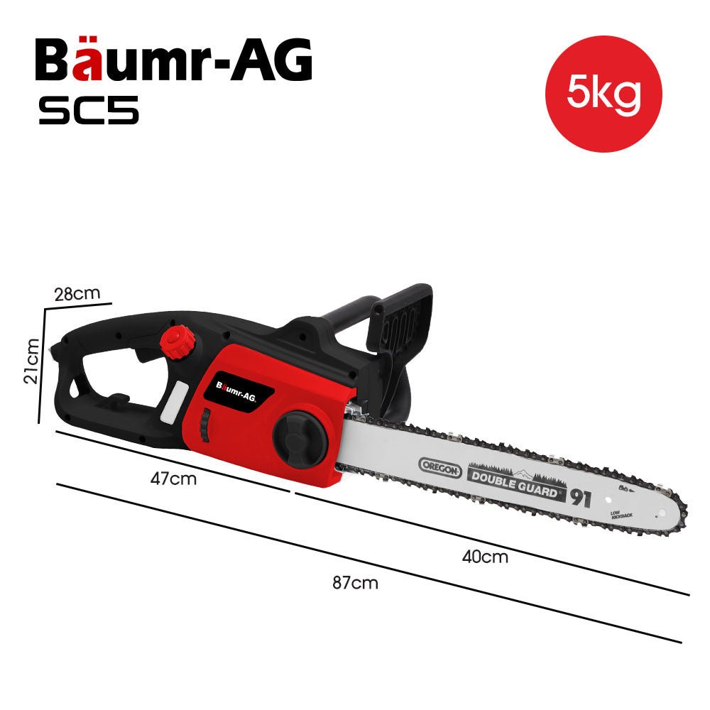 BAUMR-AG 2000W Electric Chainsaw, 16 Inch Oregon Bar and Chain - SportZone.co.nz
