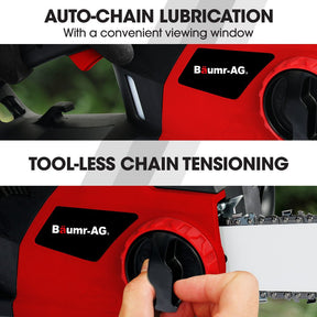BAUMR-AG 2000W Electric Chainsaw, 16 Inch Oregon Bar and Chain - SportZone.co.nz